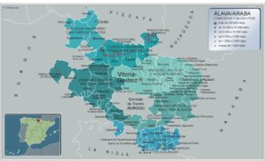Municipalities Alava from Spain