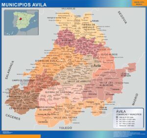 Municipalities Avila from Spain