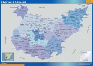 Municipalities Badajoz from Spain