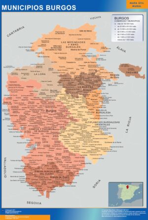 Municipalities Burgos from Spain
