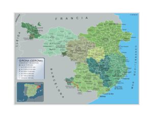 Municipalities Girona from Spain