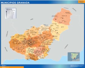Municipalities Granada from Spain