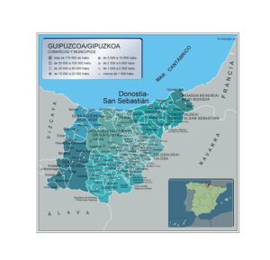 Municipalities Guipuzcoa from Spain