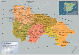 Municipalities La Rioja from Spain