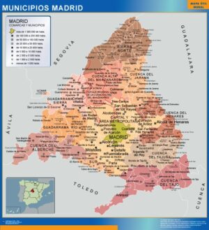 Municipalities Madrid from Spain