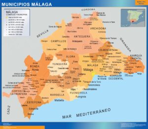 Municipalities Malaga from Spain