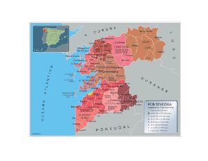 Municipalities Pontevedra from Spain