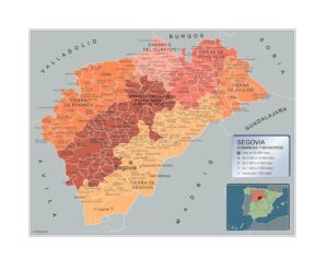 Municipalities Segovia from Spain