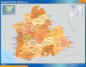 Municipalities Sevilla from Spain