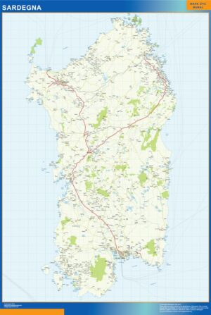 Region of Sardegna in Italy