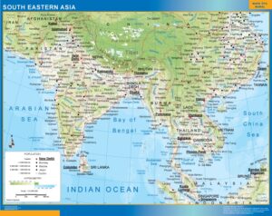 south eastern asia Map