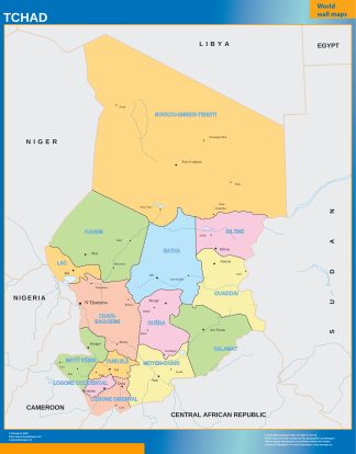 Chad wall map