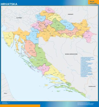 Croatia wall map