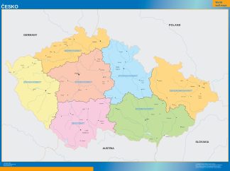 Czech Republic wall map