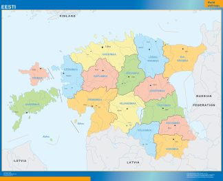 Estonia wall map
