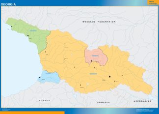 Georgia wall map
