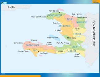 Haiti wall map