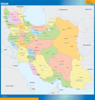 Iran wall map