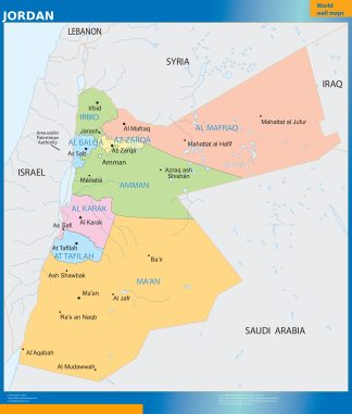 Jordan wall map