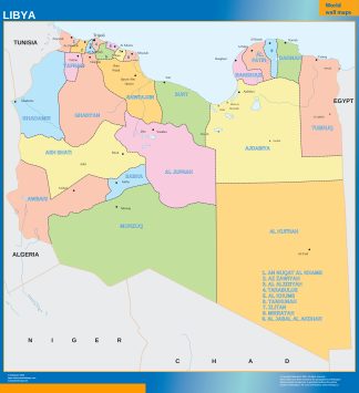 Libya wall map