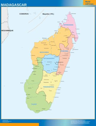 Madagascar wall map