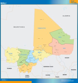 Mali wall map