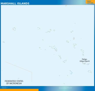Marshall Islands wall map