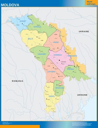 Moldova wall map