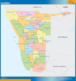 Namibia wall map