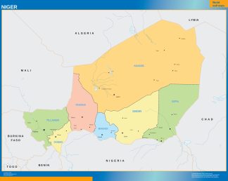 Niger wall map