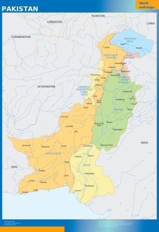 Pakistan wall map