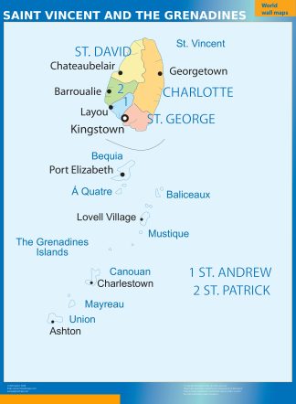 Saint Vincent and the Grenadines wall map