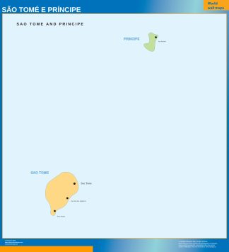 Sao Tome and Principe wall map