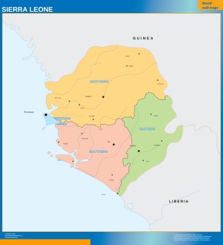 Sierra Leone wall map