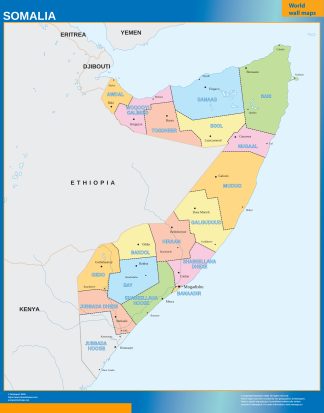 Somalia wall map