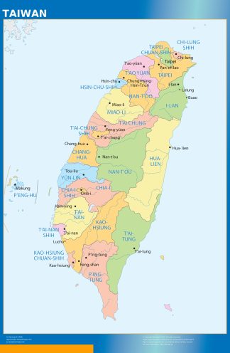 Taiwan wall map