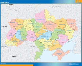 Ukraine wall map